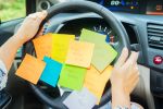 Parenting To Do List: Sticky Notes on Steering Wheel - BartonWood